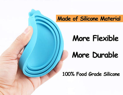 Pet Food Can Cover Silicone Can Lids for Dog and Cat Food(Universal Size,One Fit 3 Standard Size Food Cans),Multi-Colored