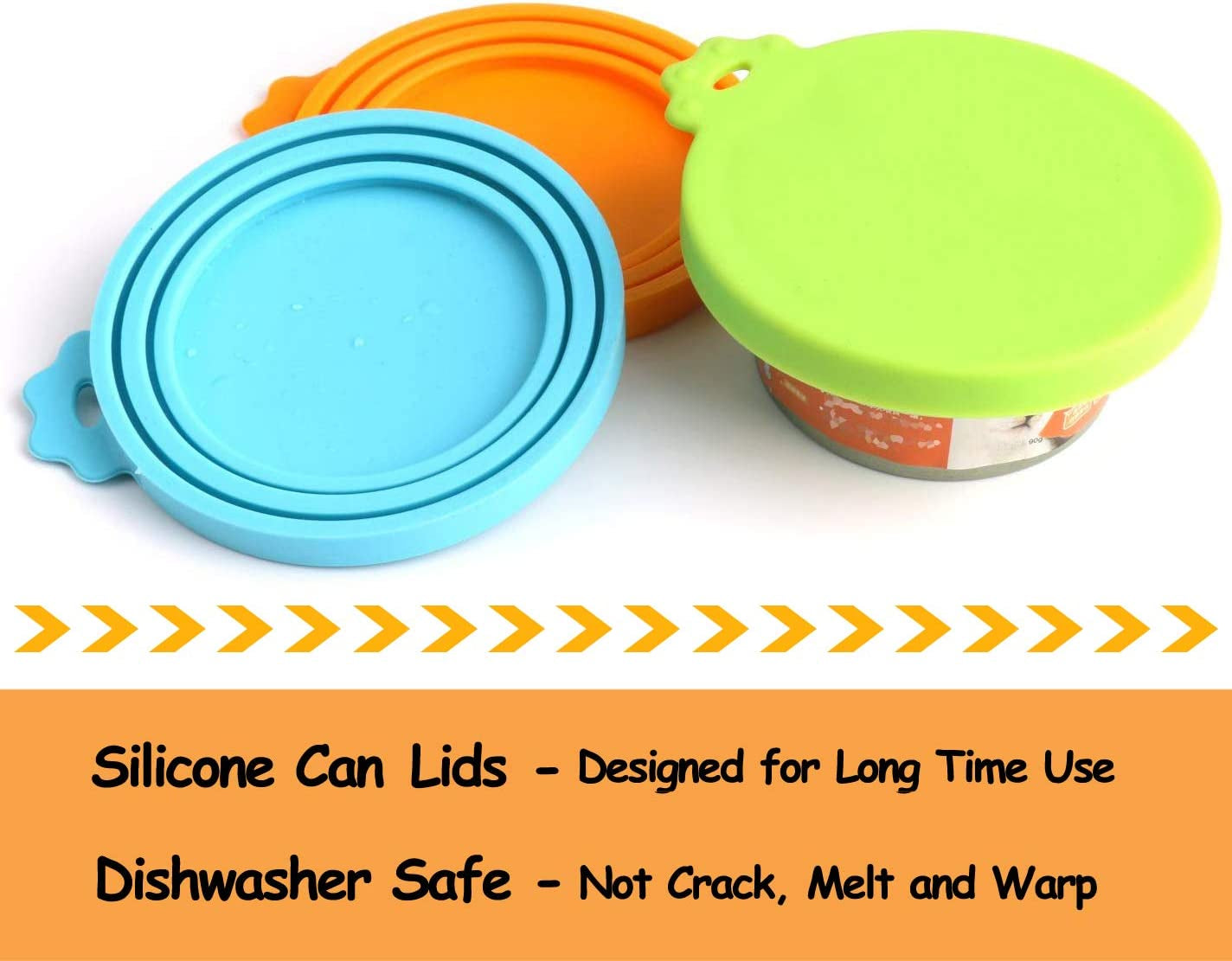 Pet Food Can Cover Silicone Can Lids for Dog and Cat Food(Universal Size,One Fit 3 Standard Size Food Cans),Multi-Colored